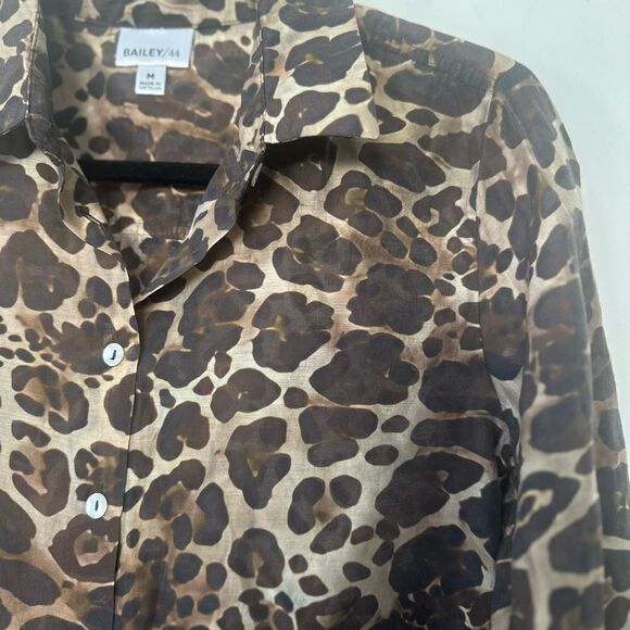 Bailey 44 Leopard Blouse M - Picture 2 of 6